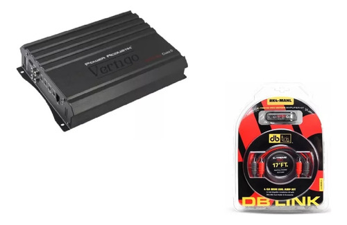 Paquete Amplificador Power Acoustik Va1-8000d+kit De Cables 