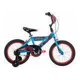 Bicicleta Infantil Infantil Huffy Marvel Spiderman R16 Frenos Caliper Y Contrapedal Color Azul Con Ruedas De Entrenamiento