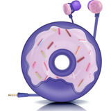 Anruk Cute Donut Earbuds Niños, Tamaño Infantil Con Cable Y