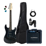  Guitarra Strinberg Rockwave Rw50 Bk+ Capa Cubo Acessorios