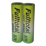 Pila Bateria Recargable 14500 X 2 3.7v Litio Linterna Flat