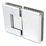 Bisagra 180º Cromo Para Puerta Vidrio O Mampara De Baño - Para Vidrio De 8 A 10 Mm. Vidrio - Vidrio