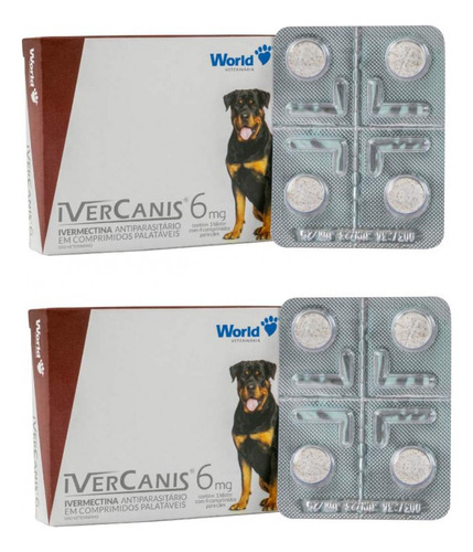 8 Remedio Para Carrapato Sarna Verme Pulga De Cachorro 6mg