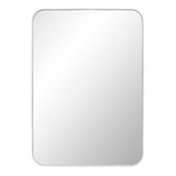 Espejo Baño Rectangular Marco Pvc Blanco Colgante Reflejar
