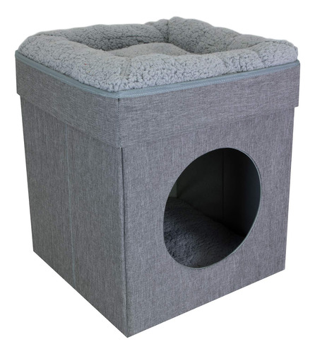 Cama Grande Para Gatos, Cubo Apilable, Casa Y Rascador