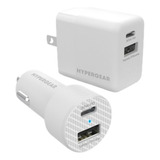 Kit Cargador De Pared Y Coche Doble Usb-c Hypergear De 20 W