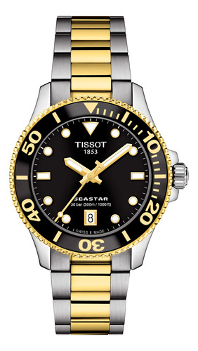 Reloj Tissot Seastar 1000 Bicolor Negro