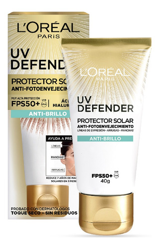 Uvdefender Protector Solar Fps50+ Hidratación Intensa, 40gr