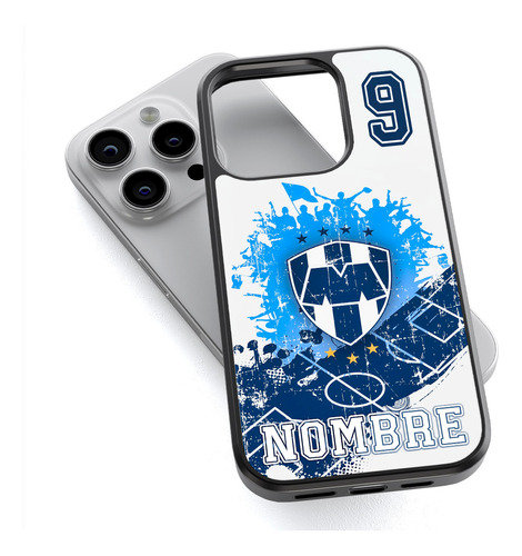 Funda Rayados Del Monterrey Personalizada Nombre Y Número