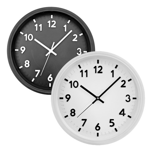 Relógio De Parede Sala Escritorio  30cm Redondo Quartz