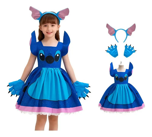 Ac Disfraz Lilo Y Stich Diseñopara Niña Halloween Con