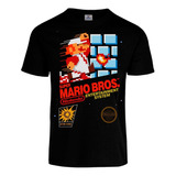 Playera Super Mario Bros Nes Clásico Portada