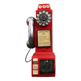 W Resina Artesanato Vintage Telefone Antigo Decorativo A