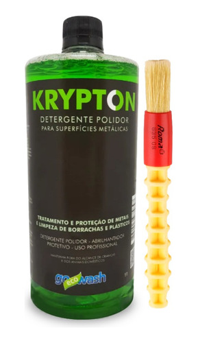 Kit Krypton Polidor Metais Pincel Automotivo 1l Go Eco Wash