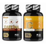 Cafeina 210mg 60 Caps + Vitamina C 120 Caps Original Growth