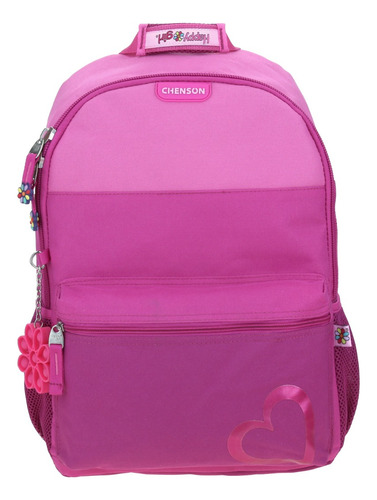 Mochila Grande Chenson Primaria Happy Girl Porta Tablet Rosa Corazon Hg65659-p Coleccion Chein