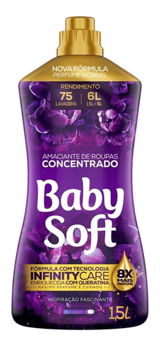 Amaciante De Roupas  Concentrado Baby Soft 1,5 L Fascinante