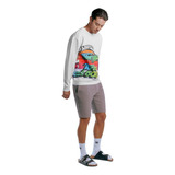 Sudadera Hot Wheels Blanco Para Hombre Hw02 Casual 