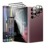 3 Uds Protectores Pantalla + 2 Lentes Para Galaxy S22 Ultra 