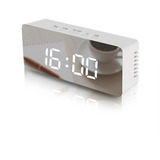Reloj De Mesa   Digital Etheos Reloj Despertador Espejado  Color Plateado 