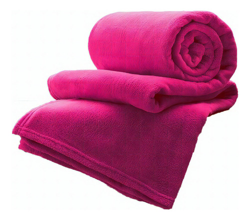 Cobertor Coberta Manta Solteiro Microfibra Camesa Inverno Cor Pink