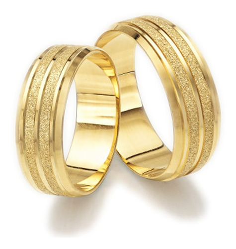 Aliança De 6mm Ouro Casamento 18k 750 Legítimo 60/f3 Fosco