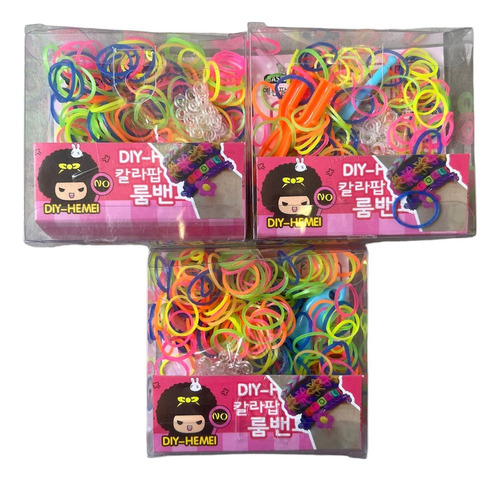 Loom Bands Gomitas Para Hacer Pulseras X 3 Cajitas / M11