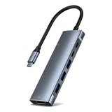 Adaptador Usb Tipo C Hub 9 En 1 4k Hdmi Portátil Vga Usb3.0