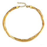 Jinear Gargantilla De Oro En Espiga Para Mujer, Collar De Or