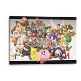 Cuadro Smash Bros Brawl Nintendo Mario Bros En Canvas Hd