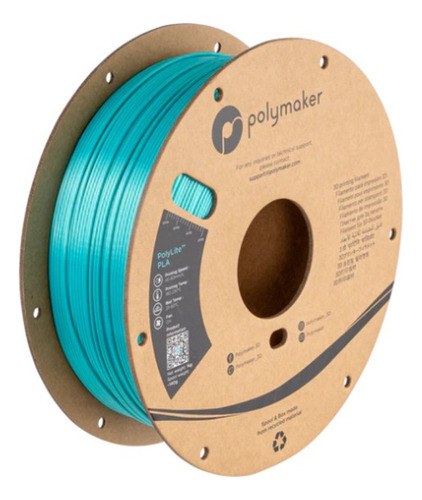Filamento Polymaker Polylite Pla Silk Colors, 1.75mm - 1kg Color Silk Polymaker Teal