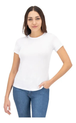 Playera Manga Corta Slim Fit Super Comoda Lycra Mujer | MercadoLibre
