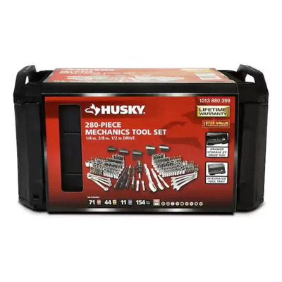 Caja De Herramientas Dados Husky, 280 Pz Modelo Factur Negro | Envío gratis