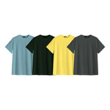 Playera Oversize Paquete De 4 Pzs Colores Vivos Comodos