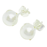 Aros De Perla Engarsada De 6mm Ideal Regalo Mujer Ar 071-2