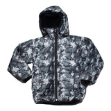 Campera Abrigo Camuflada Interior Polar Niños C Capucha