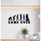 Vinil Decorativo Game Over Boda Sticker De Pared 