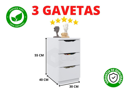 Gaveteira Gavetas S/rodízios Mdp S/chave