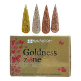 Coleccion 4 Polvos Acrilicos Goldness Zone Nail Factory