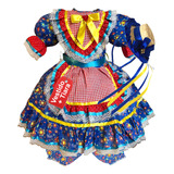 Vestido Festa Junina Caipira São João Infantil Quadrilha Top