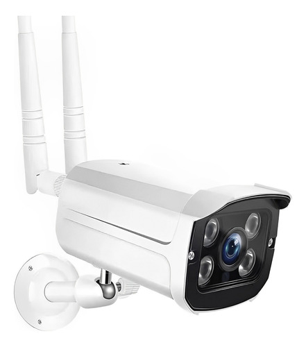 Câmera De Segurança Ip Wifi Externa 2 Antenas A Prova D'á Cor Branco