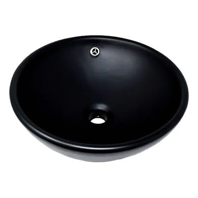 Lavabo Ovalin Cerámico Solana Modelo Gerber Negro | Sistema de Rebosadero Antidesbordamiento | Diseño de Sobreencimera | Pintura Antimanchas | Envío gratis