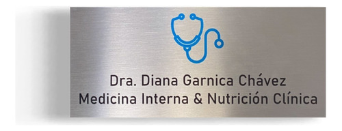 Letrero Placa Para Oficina Consultorio 20 X 5 Cm Aluminio