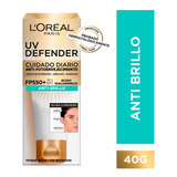 Crema Uv Defender L'oreal Paris Toque Seco Fps50+ 40gr 