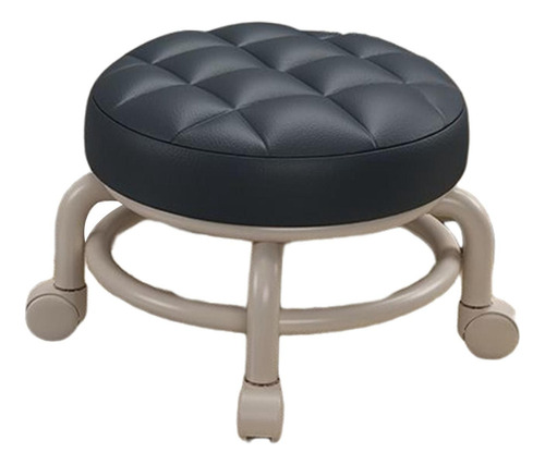 Silla Con Asiento De Ruedas Taburete De Pedicura Negro