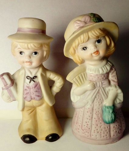 Pareja Niño Y Niña Porcelana. Re Barato Compralo De Una