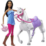 Muñeca Barbie Y Caballo Playset Doll 115 Morena