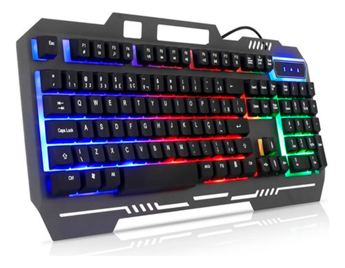 Teclado Gamer Semi Mecânico Luminoso Pc Ps4 Xbox Abnt2 Usb