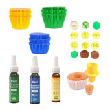 Kit Futebol Forminhas Cupcake Carimbos Cortador Corante Mago