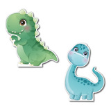 Figuras Coroplast Dinosaurios Bebés Base Sólida Kit 2 Pz